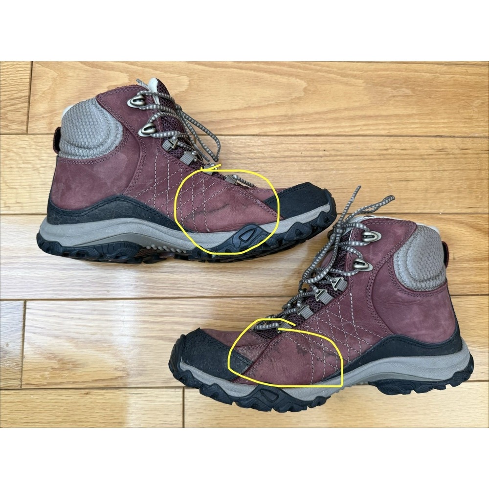 OBOZ Womens Burgundy Sapphire B-Dry Mid Waterproof Hiking Boot Sz 7‎ Gorpcore - Picture 12 of 13